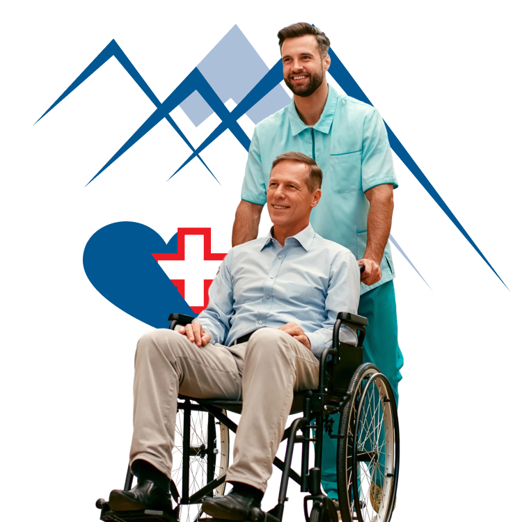 Patient being assisted during recovery